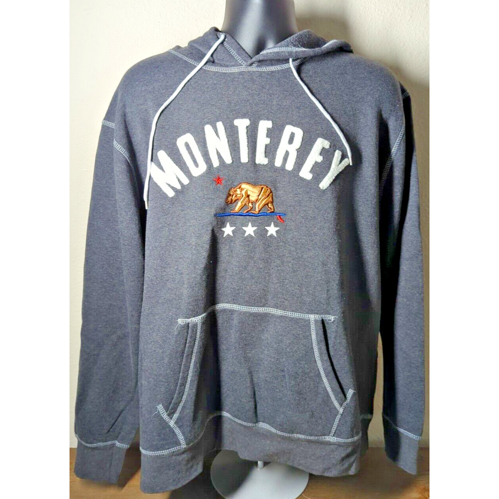 Dark Grey Monterey California Bear/3 Star Hoodie, Size - XXL
